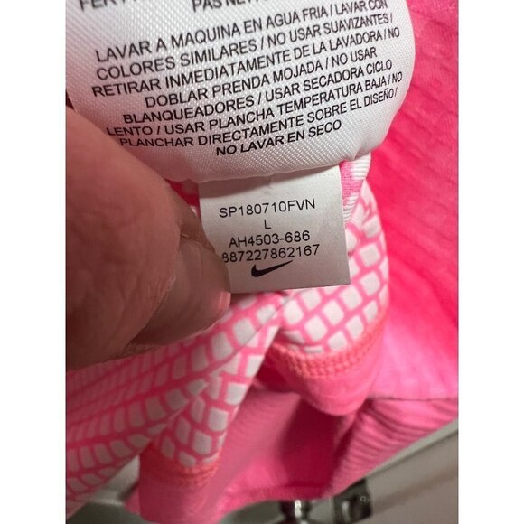 Nike Golf | Neon Highlighter Fluorescent Pink 1/4 Zip Women's Sz L - Picture 7 of 10